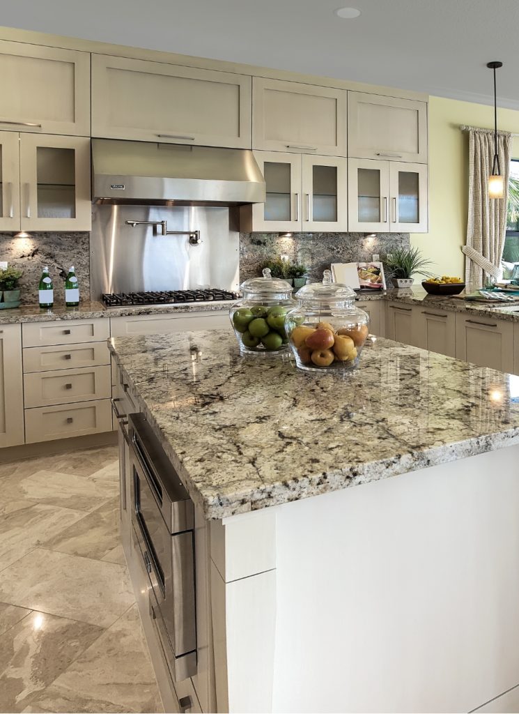 granite kitchen countertop gray
